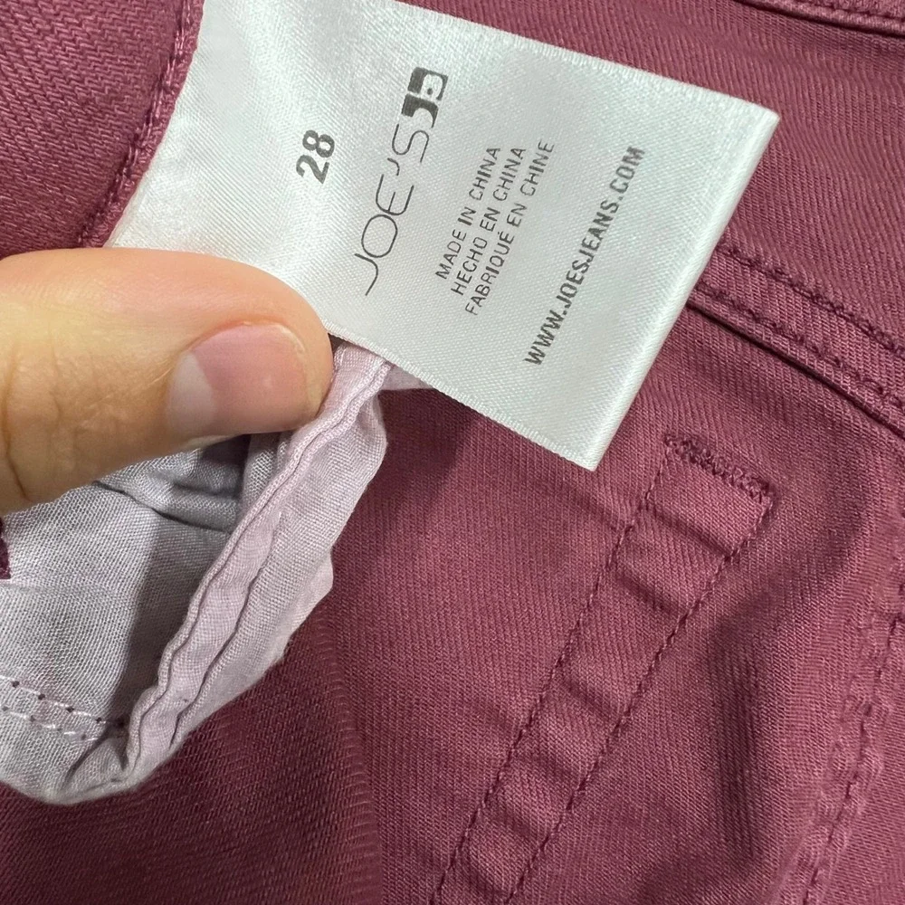 Joe's Jeans Rosy Ash Wide Leg High Rise Pants Mauve 28 Crop Womens Stretch Ankle - Picture 7 of 10